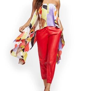 New York & Company Strapless High-Low Blouse